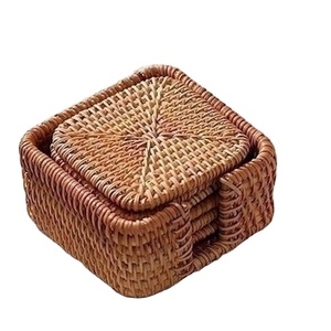 Support créatif design unique fait à la main sous-verre d'herbe de mer naturelle tapis de Table décoratif mariage herbe de mer Table en osier - Product Image 1
