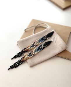 Partywear Bohemian Tassel <b>Drop</b> Earrings Women's Turquoise Beaded Alloy Antique Bronze Plated Fashion Jewelry Party Style - Product Image 6