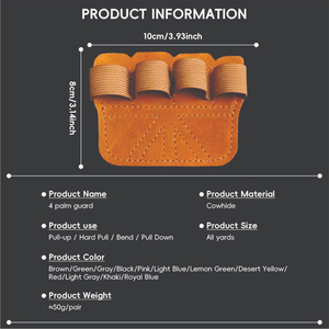 Poignées en cuir en gros à 3 trous pour gymnastique, en sachet poly, durables, unisexes, pour musculation et haltérophilie - Product Image 6