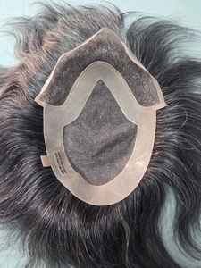 Peluca de Cabello Remy Chino Mono Front Lace Taz de Calidad Premium con Trama Única y Estilos de Ondas Profundas Naturales - Product Image 3