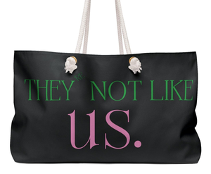 Theyre Not Like Us Black Weekender Bag Large Capacity Travel <b>Tote</b> Overnight Duffel Carryall Beach Bag Custom Gift Bag - Product Image 2