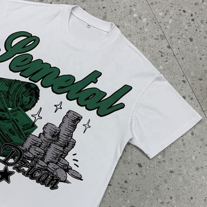 เสื้อยืดโอเวอร์ไซส์ทรงหลวม พิมพ์ลายสกรีนแบบดรอปโชว์เดอร์ น้ำหนัก 220 กรัม เสื้อยืดกราฟิกพิมพ์ลายตามสั่ง เสื้อยืดผ้าฝ้ายสำหรับผู้ชาย - Product Image 4