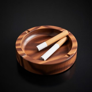 Cendrier en bois naturel |   Cendrier écologique pour fumeurs, pour intérieur et extérieur - Product Image 4