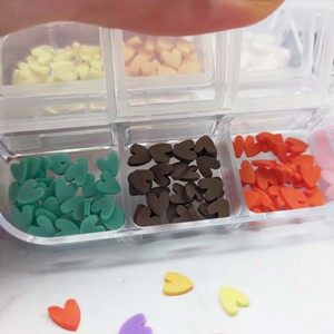 Polymer Clay Heart Slice Miniature Dollhouse <b>Accessories</b> Assorted Colors DIY Craft for ages 14+ - Product Image 4