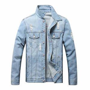 Premium Quality Latest Stylish Breathable <b>Men</b> <b>Denim</b> <b>Jackets</b> New Trending Style Custom Logo Design <b>Men's</b> Distressed Jeans <b>Jacket</b> - Product Image 5