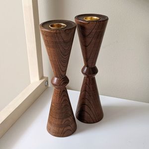 Porte-bougie en bois artisanal de qualité supérieure pour des tables décoratives, un style intérieur luxueux et une décoration contemporaine de la maison - Product Image 3