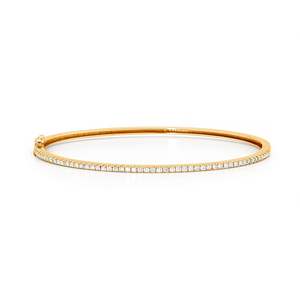 Brazalete de Diamantes Redondos Cultivados en Laboratorio, Media Eternidad, Oro Rosa Sólido de 14K, 18K, 22K, VVS, VS, SI, D a G, Joyería Fina de Lujo, OEM, ODM - Product Image 4