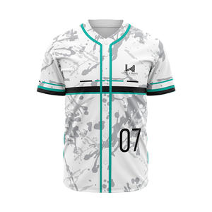 Maillots de baseball personnalisés pour hommes adultes, séchage rapide, respirants, antibactériens, grandes tailles, imprimés par sublimation, viscose/coton polyester - Product Image 5