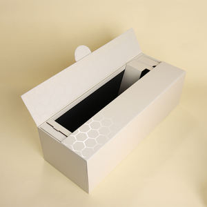 Custom EcoRev Double Open Door Flip Gift Boxes Magnet Closure Rigid Art Paper Packaging for <b>Red</b> Wine Embossed Sponge - Product Image 5