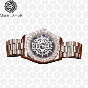 นาฬิกาข้อมือผู้ชาย Charm สุดหรู สไตล์วินเทจ ตัวเรือนสแตนเลสสตีล ขนาด 40 มม. ระบบกลไก พร้อมพรายน้ำ กระจกแซฟไฟร์ สายขนาด 20 มม. กันน้ำได้ 10 บาร์ - Product Image 4