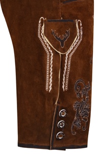 Trachten alta calidad Kurz Lederhose cuero real con logotipo personalizado 2025 temporada - Product Image 4