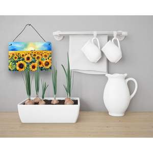 Kansas tournesols aquarelle tenture murale nouveau multicolore en aluminium métal signe pour cuisine Bar salle de bain décor à la maison 8HX12W - Product Image 3