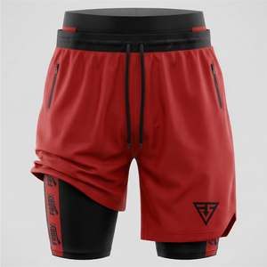 Pantalones Cortos Deportivos 2 en 1 para Hombre con Bolsillos con Cremallera, Secado Rápido, Transpirables, para Gimnasio, Entrenamiento, con Forro de Compresión - Product Image 4