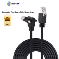 Câble de caméra de vision industrielle GigE CAT6 RJ45 avec connecteur à visser à angle droit pour une transmission de données stable