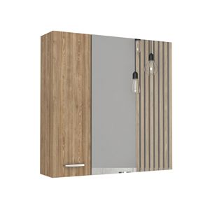 Single-Door <b>Pine</b> Bathroom <b>Shelves</b> Sines Medicine Cabinet with Four Internal <b>Shelves</b> - Product Image 4