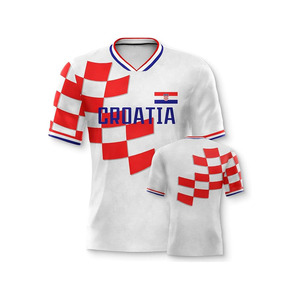 Maillot de football de haute qualité pour hommes et femmes, manches courtes, imprimé, uniforme d'entraînement - Product Image 2