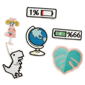 แผ่นผ้าปักลายการ์ตูนบทที่ใบไม้สำหรับประดับเสื้อผ้าแบบทำมือสำหรับชาร์จไฟด้วยเตารีด - Product Image 1