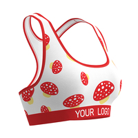 Sujetador deportivo sin costuras para mujer, personalizado con estampado por transferencia térmica, transpirable, a la moda, para gimnasio, yoga y fitness, venta al por mayor