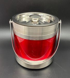 Seau à glace en métal à paroi simple de 2 litres avec couvercle et poignée, facilement transportable, pour la maison et les bars, designs personnalisables. - Product Image 3