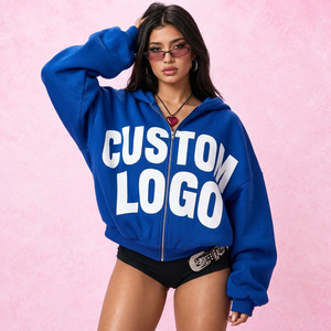 Sudaderas con Cremallera Frontal Personalizadas, Mezcla de Algodón de 360 g/m², Estilo Urbano Ecológico, Cremallera Metálica para Mujer, Colores Personalizados para Minoristas de Moda - Product Image 3