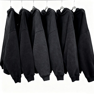Sweat-shirt sportif demi-zippé à col montant de qualité supérieure pour hommes, coupe ample à épaules tombantes, vente en gros - Product Image 6