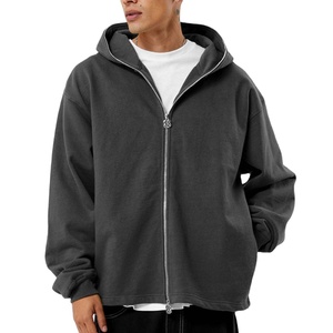 Sweat-shirts d'hiver personnalisés 100% coton molletonné pour hommes, grande taille, logo brodé, respirant, séchage rapide, formel, 200 g/m², avec poche, uni - Product Image 4