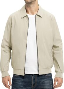 Mens Lightweight Jackets Casual Stylish Windbreakers for Men Light Track Jacket Laydown Collar Fall Golf Coats - Product Image 2