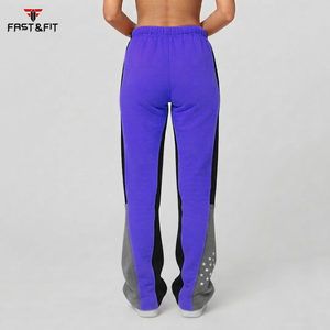 Best Quality Casual Custom Heavyweight Regular Fit Winter 100% Cotton Manufacturers Custom Unisex Women Flared Sweatpants - Product Image 5