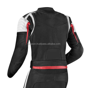 Combinaison en cuir pour moto, cuir véritable, construction robuste, coupe ergonomique, conçue pour la course sur circuit et le tourisme à moto. - Product Image 4
