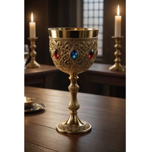 Metal Chalice And Ciborium Set Crafted With Precision For Professional Liturgical And Worship Requirements - Product Image 1