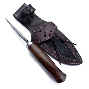 Cuchillos Skinner de Acero de Damasco Personalizados de Alta Calidad con Funda de Cuero Premium, Cuchillo Skinner de Hoja Fija, Soporte OEM - Product Image 4