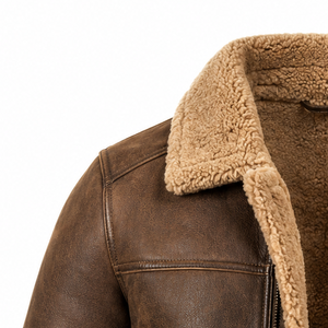 Chaqueta de Cuero de Lujo para Hombre, Hecha a Mano, Estilo Motero, Moda Urbana, Corte Ajustado, Diseño con Cremallera, Abrigo Cálido de Invierno, OEM Personalizado 2026 - Product Image 6