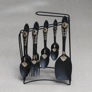 ชุดช้อนส้อมสแตนเลส Royal Saz Enterprises 29 ชิ้น เคลือบสีฝุ่น ดีไซน์สลักลายหรูหรา คอลเลคชั่นทันสมัย - Product Image 1