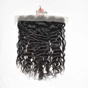 Cheveux humains indiens bruts non traités, frontale 13*6, double trame tissée à la machine, couleur naturelle noire, vente en gros - Product Image 3