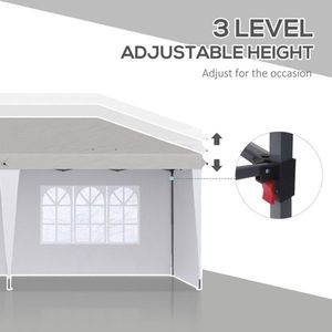 Tenda Pop-up Bianca 10 X 20 con 4 Pareti Laterali per Matrimoni e Feste - Product Image 5