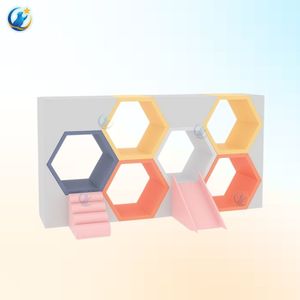 Système modulaire en nid d'abeille à assemblage rapide avec design hexagonal multicolore pour équipements de jeu pour enfants, toboggans multiples OEM/ODM - Product Image 5