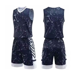 Tenue de basketball réversible en gros, 100 % polyester, uniforme d'équipe sportive personnalisé - Product Image 1