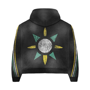 Conjuntos de sudadera y pantalón de chándal para hombre, personalizados con lavado ácido y efecto desgastado, de algodón polar descolorido por el sol, con cremallera, de Pakistán. - Product Image 3