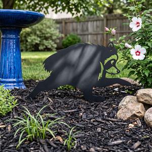 Letrero Metálico para Jardín 'No Solicitar', Forma de Animal, 20cm de Diámetro, Adorno Artificial Blanco, Resistente a la Intemperie, para Jardín o Césped - Product Image 6