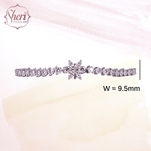 Pulsera de Diamantes 100% Naturales con Cierre Marquise en Oro Sólido de 18K, Color GH, Claridad SI1-2, de Sheri Jewels - Product Image 3