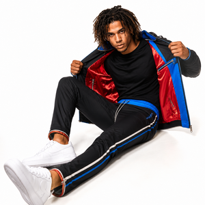 Traje Deportivo de Nylon Repelente al Agua con Puños Elásticos y Cordón Ajustable, Estilo Urbano, con Paneles, Logotipo Personalizado, Venta al Por Mayor, OEM - Product Image 4