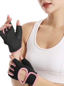 High Quality Black Mesh <b>Half</b> Finger Fitness Gloves Breathable Non <b>Slip</b> Lifting Training Gym Cycling Weight Lifting Bodybuilding - Product Image 5