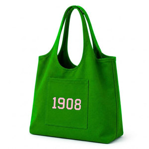 Alfa |   Kapa |   Bolso de Mano Abierto de Lona para Mujer Alpha Sorority con Letras Griegas, Diseño de Logotipo Personalizado, Bolsa de Mano para Mujer con Espacio para Laptop - Product Image 2