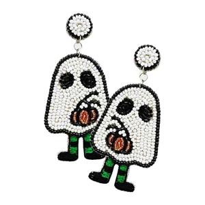 ต่างหูคริสต์มาสการ์ตูนทำมือ ลายซานต้า พร้อมตะขอสแตนเลส ต่างหูแฟชั่นแบบห้อยสำหรับผู้หญิง - Product Image 1