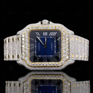 Reloj de Diamantes Moissanite con Claridad D-VVS, Estilo Hip Hop, con Movimiento Automático, de Acero Inoxidable y Cristal, de Lujo - Product Image 1