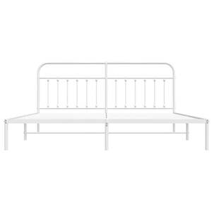 Cadre de lit en acier blanc thermolaqué de 76 po x 80 po, lits métalliques industriels - Product Image 6