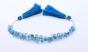 Cuentas de Topacio Azul de Londres Facetadas en Forma de Lágrima, Cuentas de Topacio Azul en Forma de Gota de 3x5-5x7 MM, Cuentas de Topacio Azul de Londres de 5 Pulgadas - Product Image 6