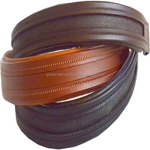 Banda de cejas acolchada de canal vacío de cuero genuino marrón negro o tostado para brida con tamaños personalizados y cosidos fuertes duraderos - Product Image 5