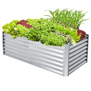 Heavy Duty Metal Garden Bed <b>Large</b> Modular Planter <b>Box</b> Outdoor Weatherproof Galvanized Steel Vegetable Growing For Backyard - Product Image 5