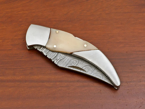 Couteau à lame fixe en acier Damas à gravité, nouveau design haut de gamme, OEM, populaire, portable, pour l'extérieur, l'autodéfense et le camping - Product Image 2